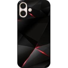iPhone 16 Plus Case Hülle - Black Red Lines