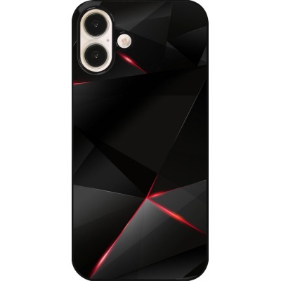 Coque iPhone 16 Plus - Black Red Lines