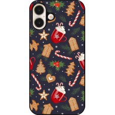 Coque iPhone 16 Plus - Christmas 25 Pattern Gingerbread House