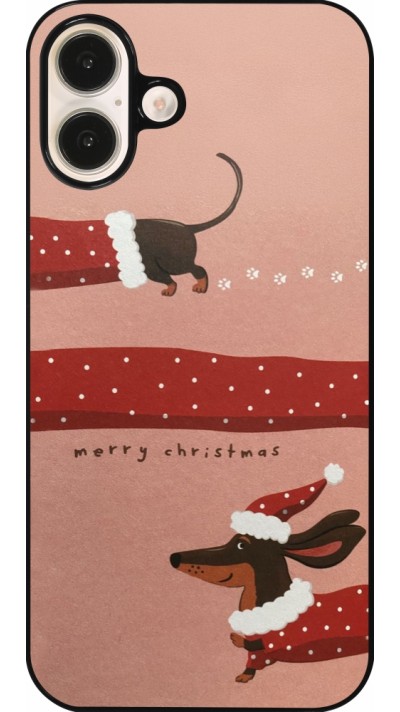 Coque iPhone 16 Plus - Christmas 25 Teckel Merry Xmas