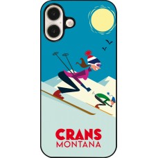 iPhone 16 Plus Case Hülle - Crans-Montana Ski Downhill