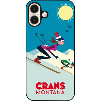 iPhone 16 Plus Case Hülle - Crans-Montana Ski Downhill