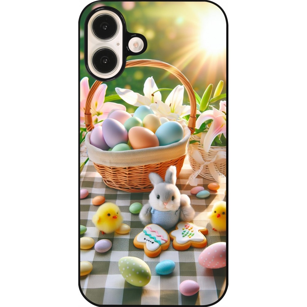 Coque iPhone 16 Plus - Easter 2025 Panier Pâques
