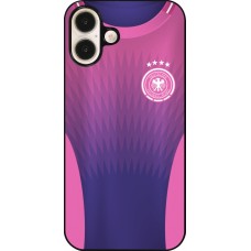Coque iPhone 16 Plus - Maillot de football Allemagne Extérieur personnalisable