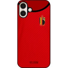 Coque iPhone 16 Plus - Maillot de football Belgique 2022 personnalisable
