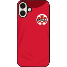 Coque iPhone 16 Plus - Maillot de football Canada 2022 personnalisable