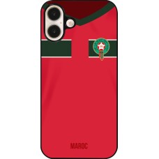Coque iPhone 16 Plus - Maillot de football Maroc 2022 personnalisable