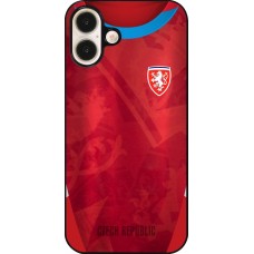 Coque iPhone 16 Plus - Maillot de football République Tchèque personnalisable