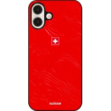 Coque iPhone 16 Plus - Maillot de football Suisse 2026 personnalisable