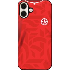 Coque iPhone 16 Plus - Maillot de football Tunisie 2022 personnalisable