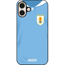 Coque iPhone 16 Plus - Maillot de football Uruguay 2022 personnalisable