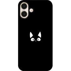 Coque iPhone 16 Plus - Funny cat on black