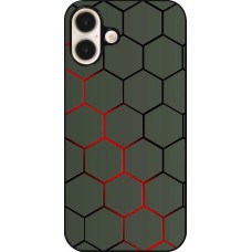 Coque iPhone 16 Plus - Geometric Line red