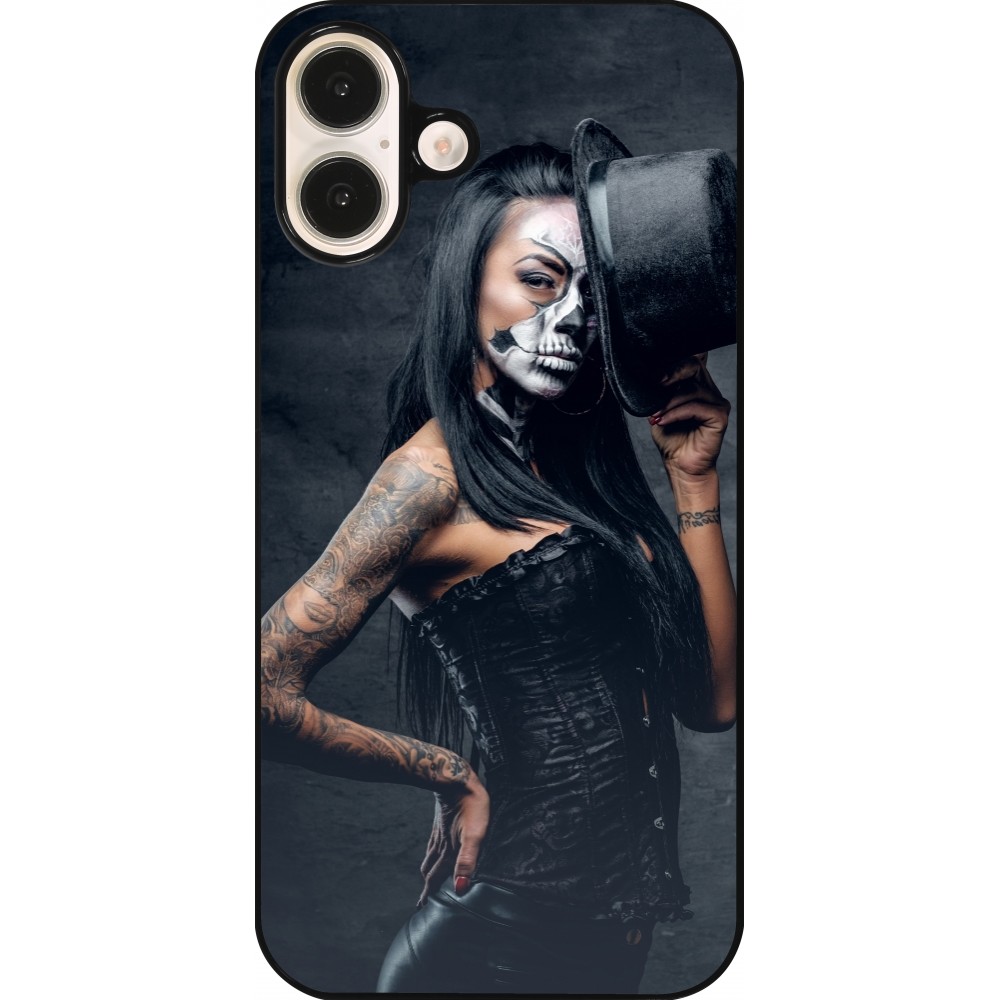 Coque iPhone 16 Plus - Halloween 22 Tattooed Girl