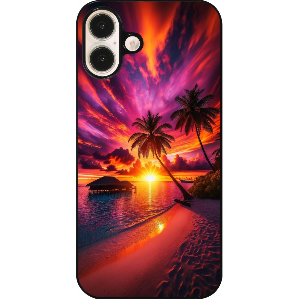 Coque iPhone 16 Plus - Maldives Dusk Bliss
