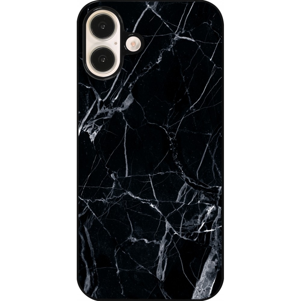 Coque iPhone 16 Plus - Marble Black 01