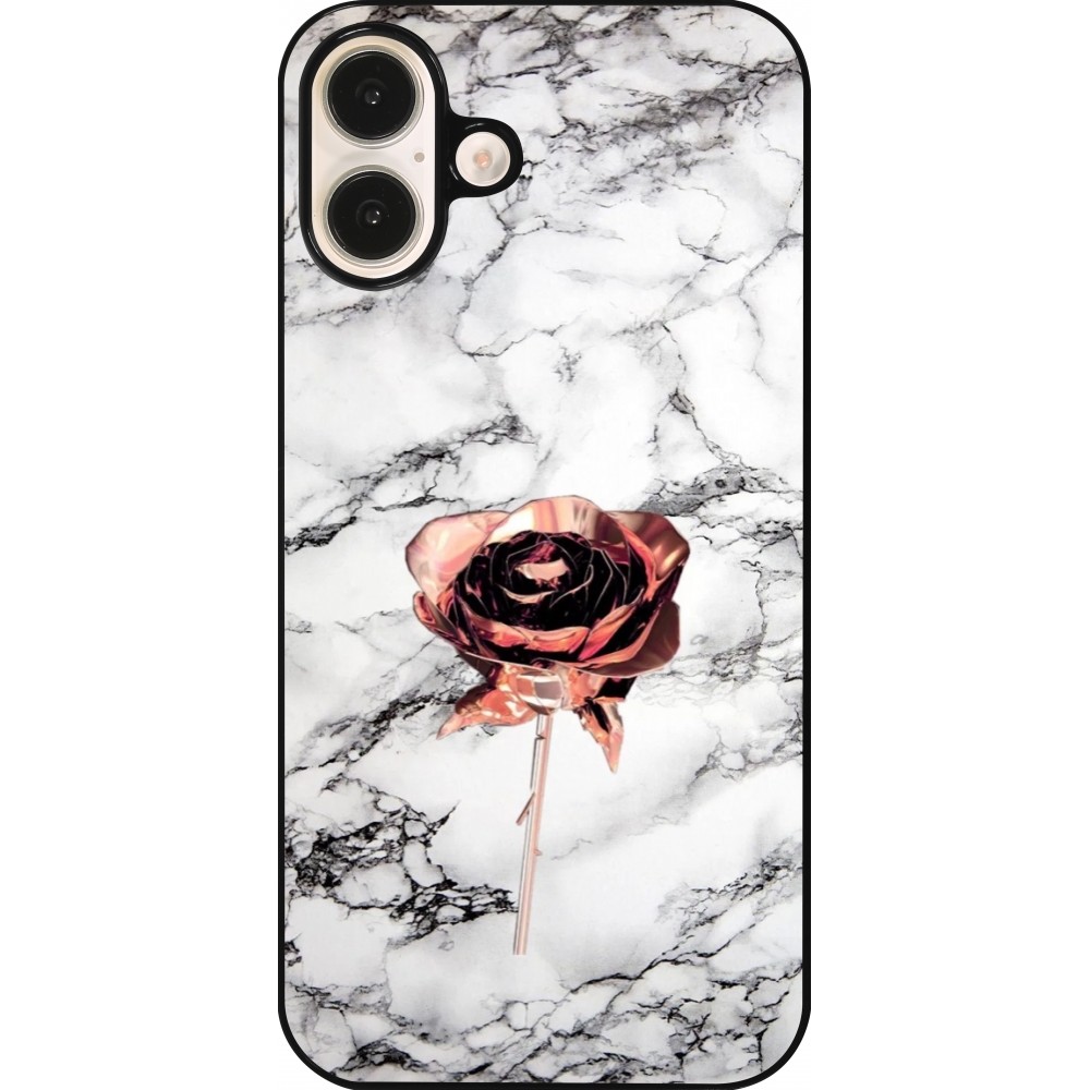 Coque iPhone 16 Plus - Marble Rose Gold