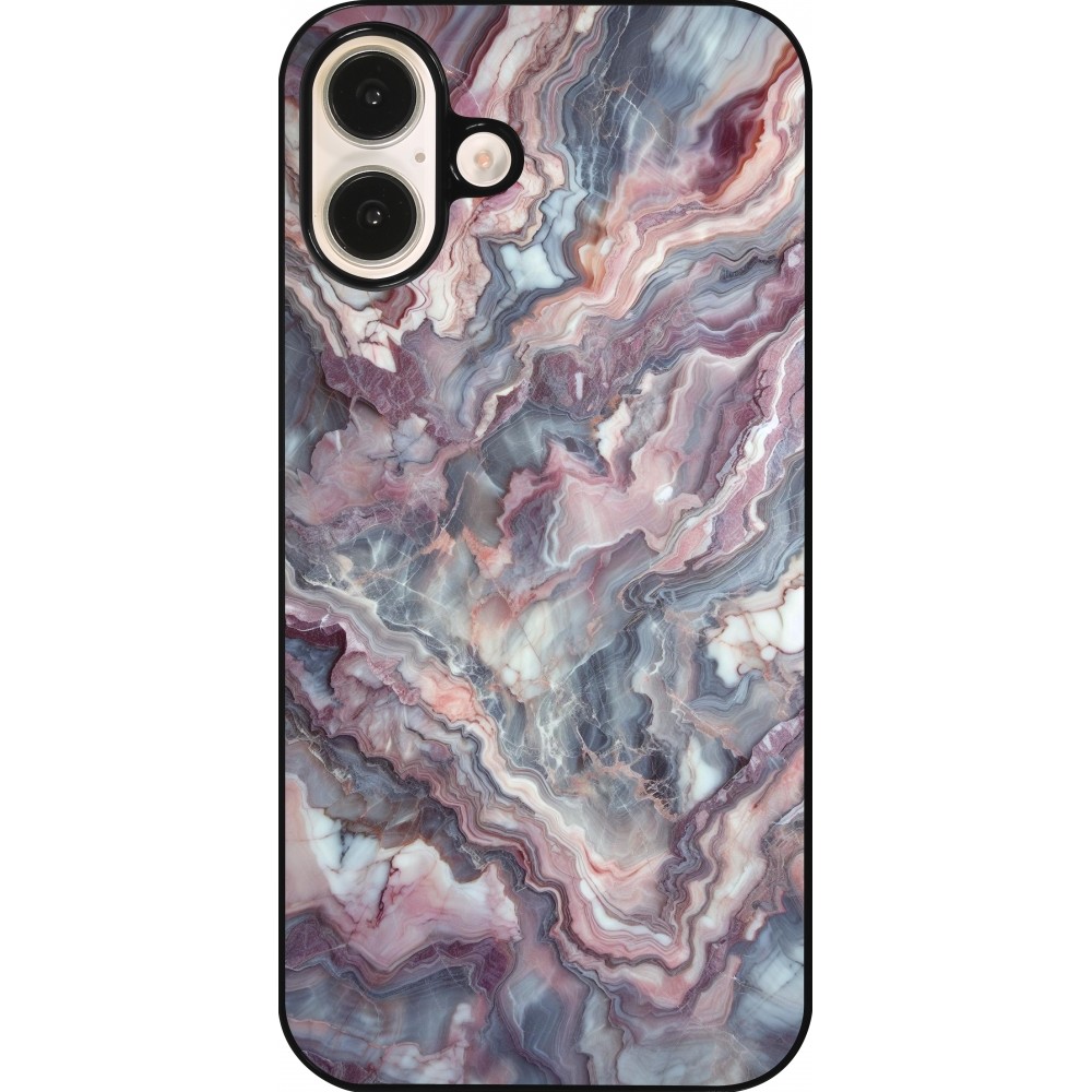 Coque iPhone 16 Plus - Marbre violette argentée