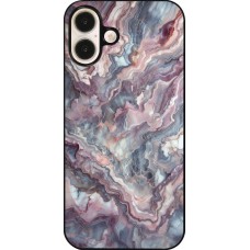 Coque iPhone 16 Plus - Marbre violette argentée