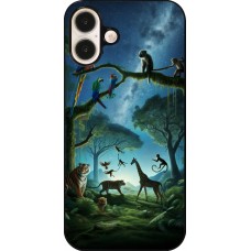 Coque iPhone 16 Plus - Paradis des animaux exotiques