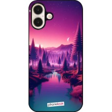iPhone 16 Plus Case Hülle - Lila-rosa Landschaft