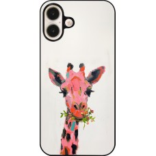 Coque iPhone 16 Plus - Pink Girafe Paint