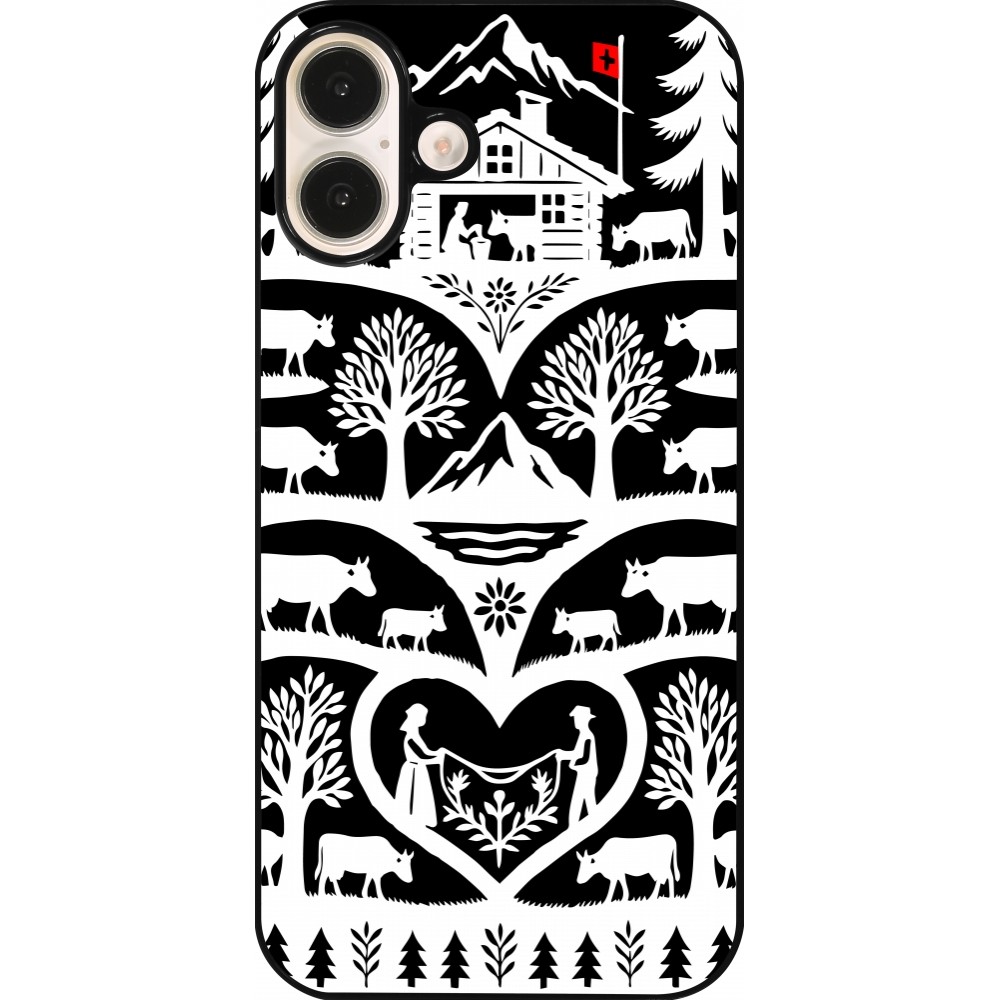 Coque iPhone 16 Plus - Poya Suisse 2 noir