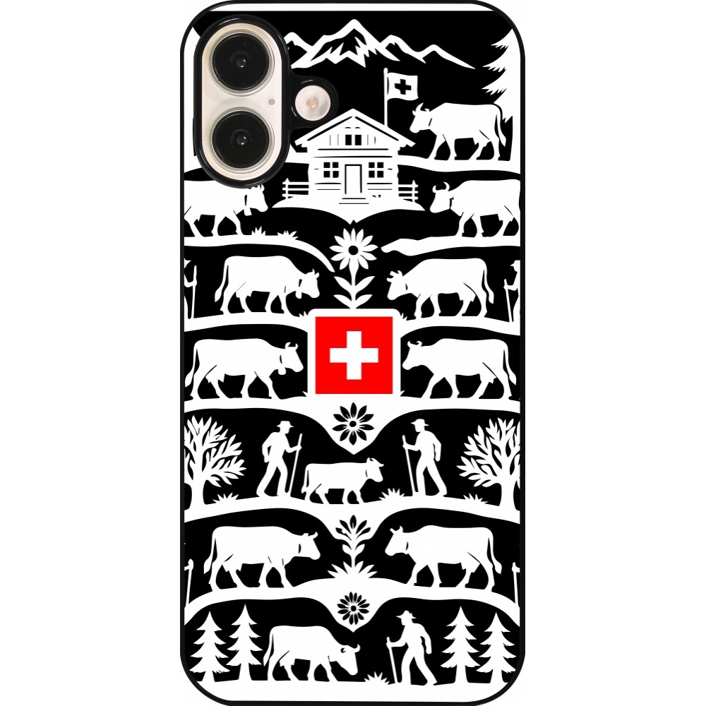 Coque iPhone 16 Plus - Poya Suisse 3 noir