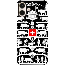 Coque iPhone 16 Plus - Poya Suisse 3 noir