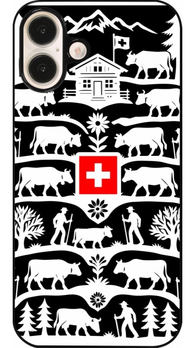 Coque iPhone 16 Plus - Poya Suisse 3 noir