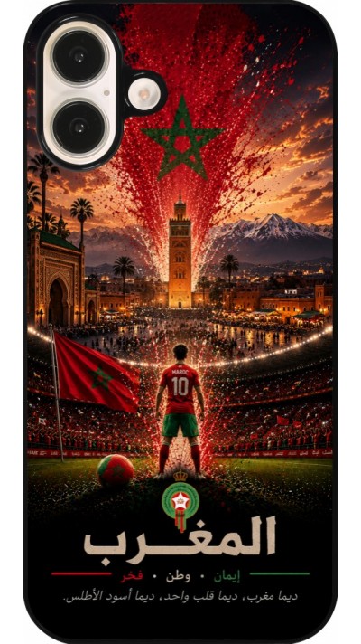 iPhone 16 Plus Case Hülle - Fussball Marokko splash 2026