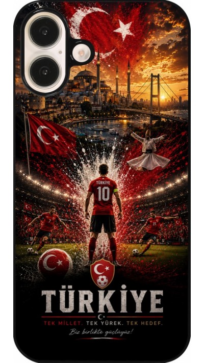 iPhone 16 Plus Case Hülle - Fussball Türkei splash 2026