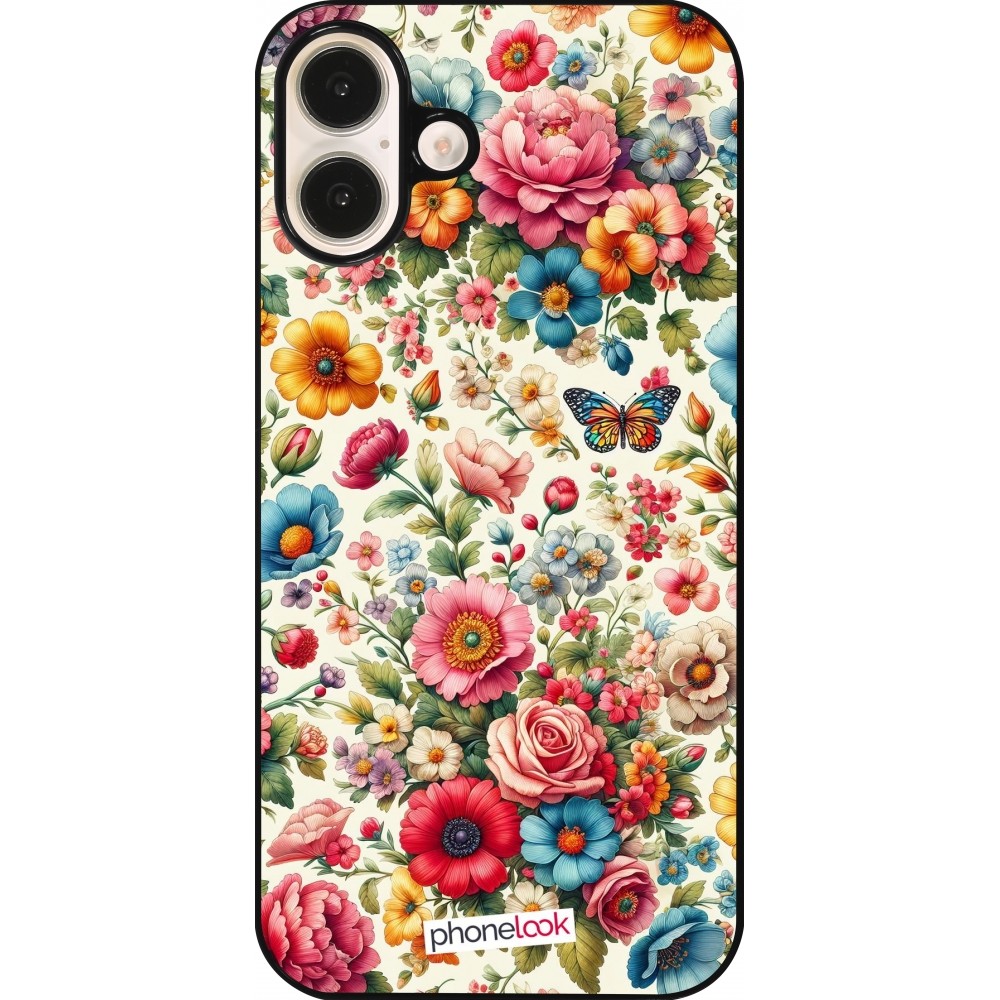 Coque iPhone 16 Plus - Spring 25 printemps fleuri
