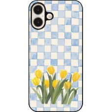 iPhone 16 Plus Case Hülle - Blue vichy tulips Spring 2026