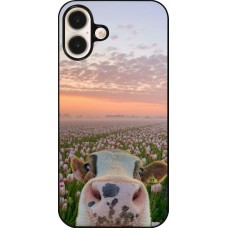 iPhone 16 Plus Case Hülle - Cow with tulips Spring 2026