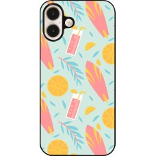 Coque iPhone 16 Plus - Summer 2025 Pattern citron
