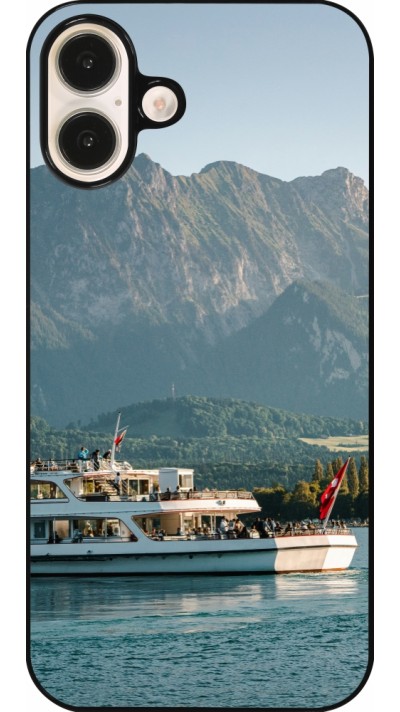 Coque iPhone 16 Plus - Fête Nationale Suisse Bateau Leman