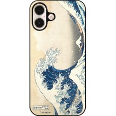 Coque iPhone 16 Plus - Tableau art - La Grande Vague de Kanagawa - Hokusai