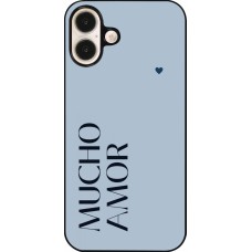 Coque iPhone 16 Plus - Valentine 2024 mucho amor azul