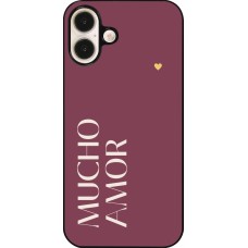 Coque iPhone 16 Plus - Valentine 2024 mucho amor rosado