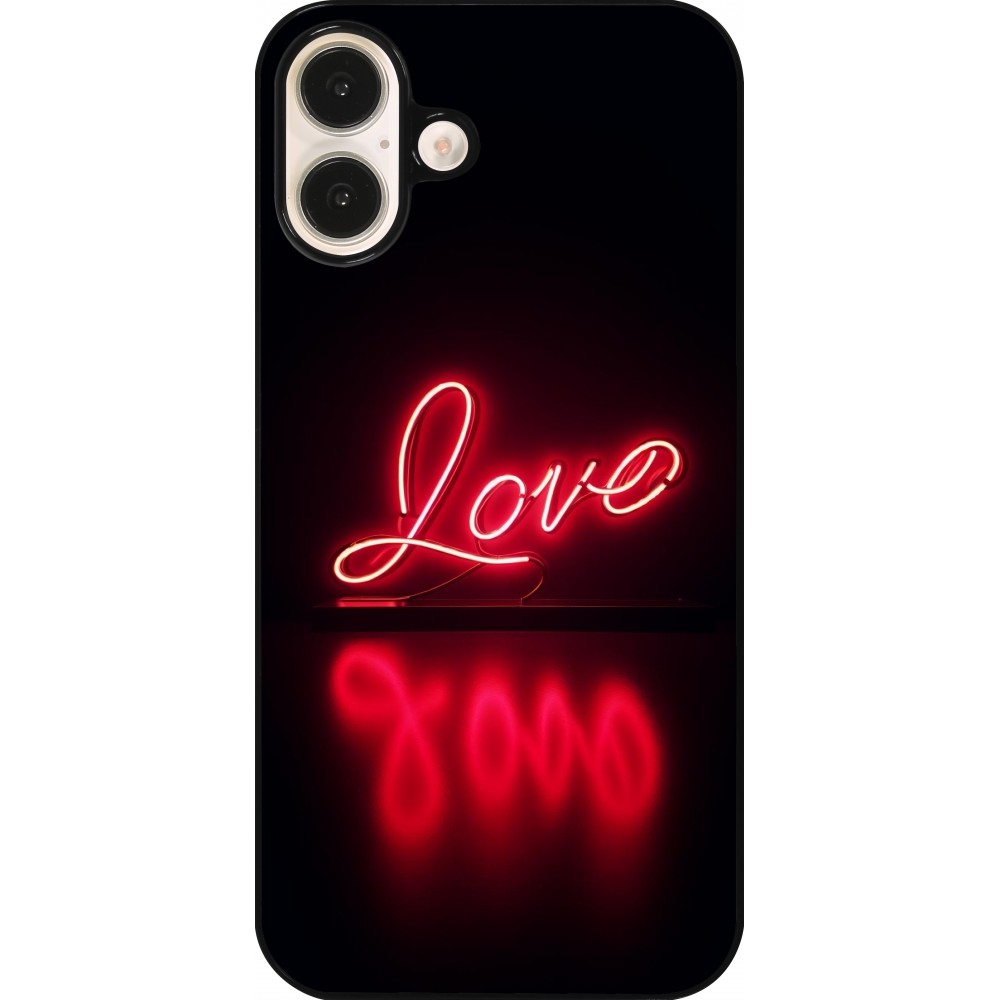iPhone 16 Plus Case Hülle - Valentine 2025 Neon Liebe