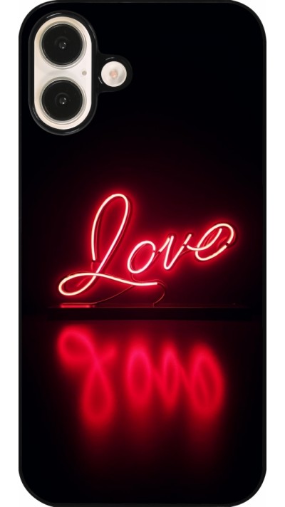 Coque iPhone 16 Plus - Valentine 2025 Neon Love