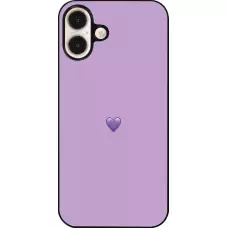 Coque iPhone 16 Plus - Valentine 2023 purpule single heart