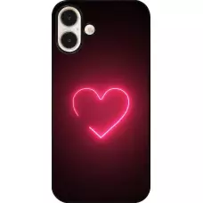 Coque iPhone 16 Plus - Valentine 2023 single neon heart
