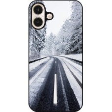 Coque iPhone 16 Plus - Winter 22 Snowy Road