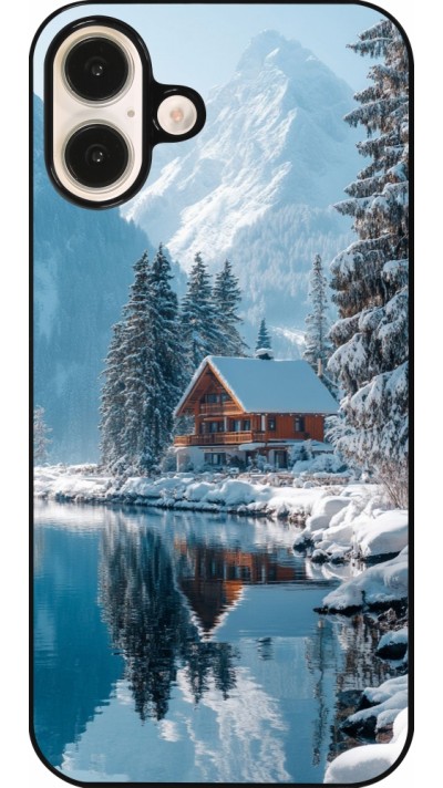 Coque iPhone 16 Plus - Winter 25 Winter house forest day