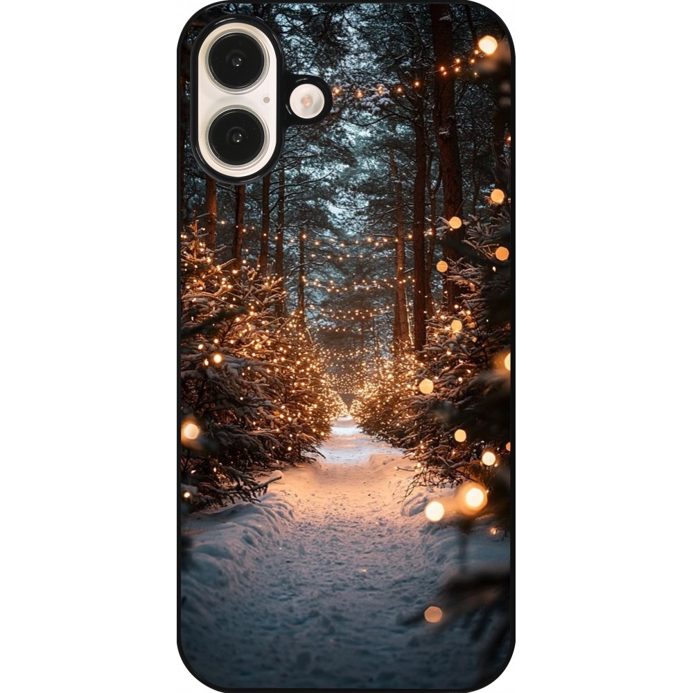 Coque iPhone 16 Plus - Winter 25 Winter snowy road