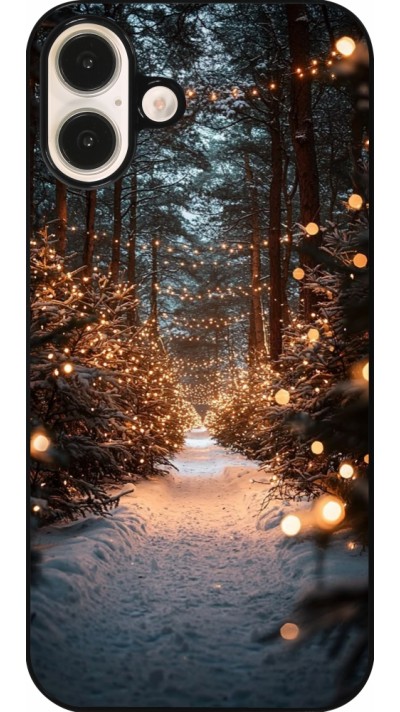 Coque iPhone 16 Plus - Winter 25 Winter snowy road