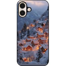 Coque iPhone 16 Plus - Winter 25 Winter snowy village