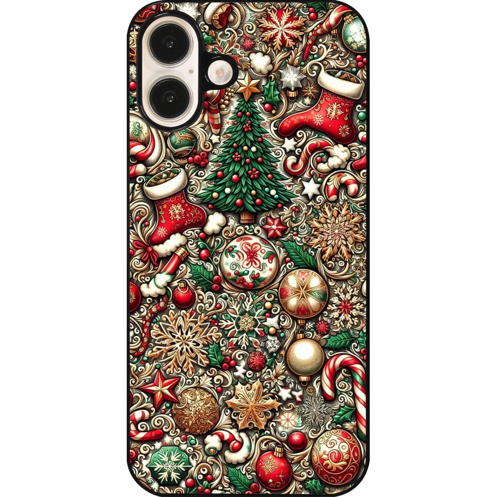 iPhone 16 Plus Case Hülle - Weihnachten 2023 Mikromuster